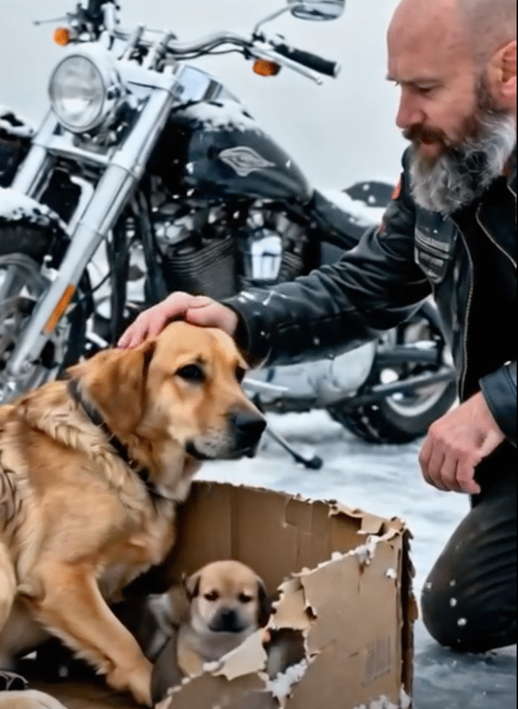 ❄️ Familjen som kom ur stormen: Berättelsen om en tuff biker och hans "bagage" 0 748x1024