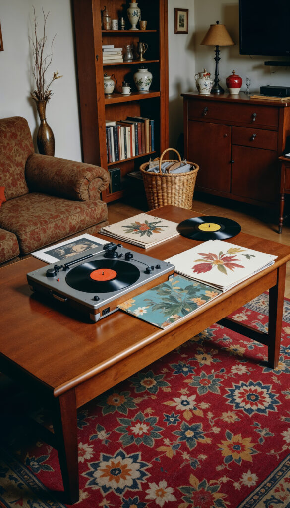 En gammal kamera och svartvita fotografier på ett träbord, symboliserande nostalgi