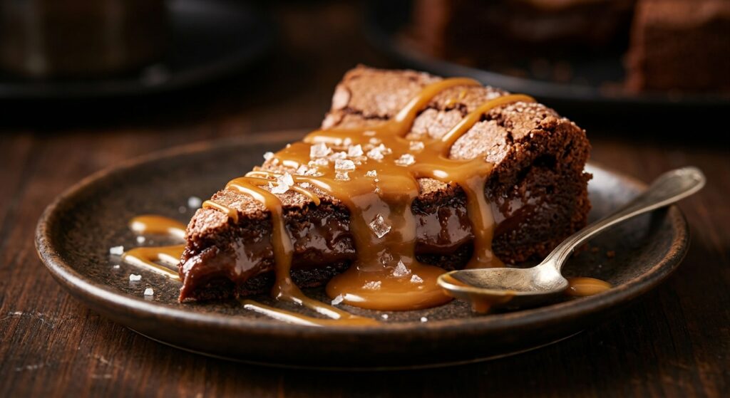 Salted Caramel Kladdkaka gemini generated image c176sc176sc176sc